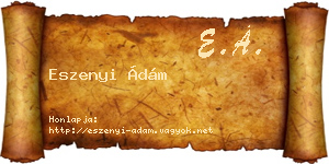 Eszenyi Ádám névjegykártya